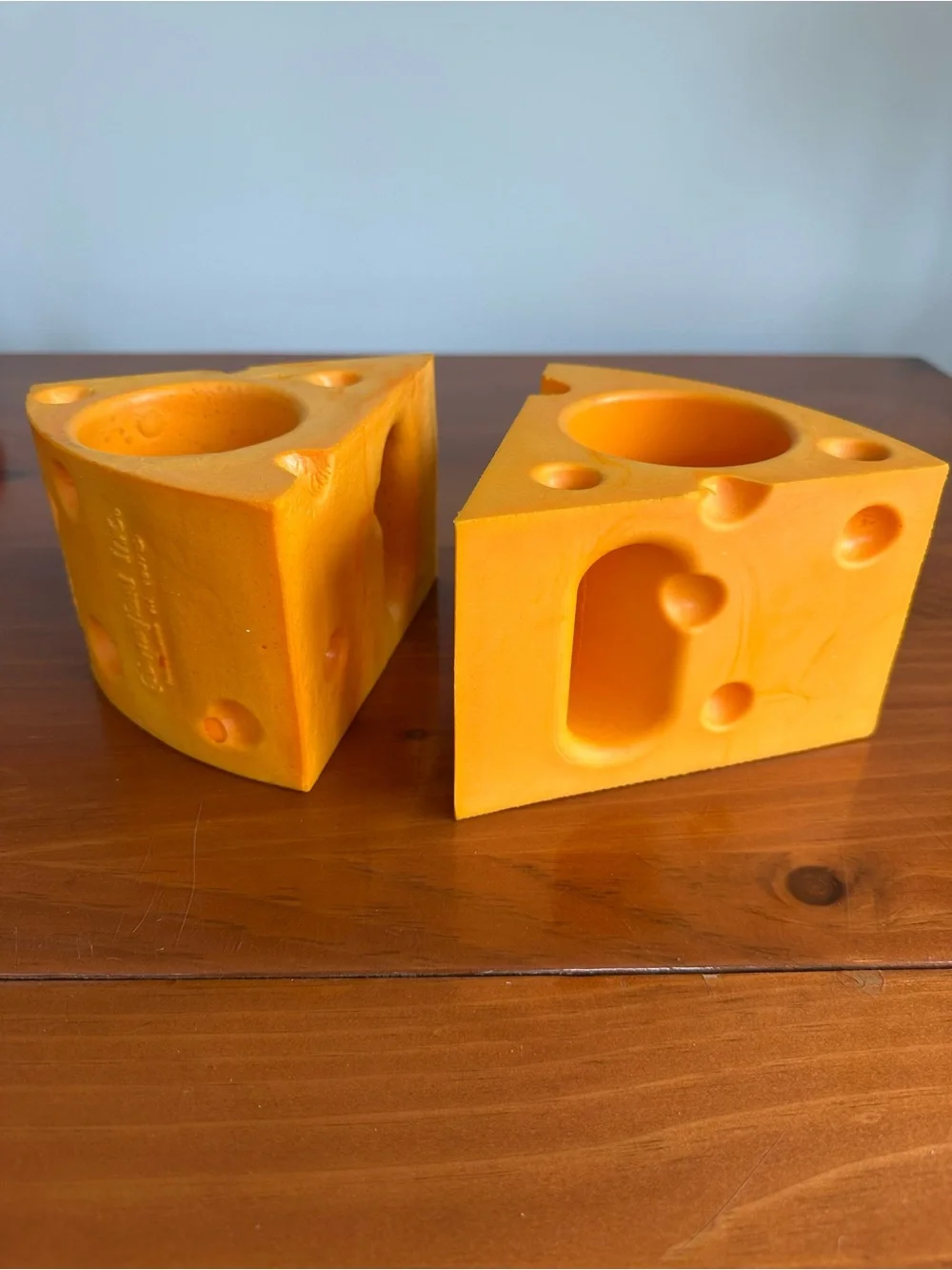 Pair Cheesehead Coozie can holders